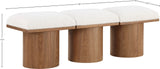 Pavilion Cream Boucle Fabric Bench 467Cream-3A Meridian Furniture