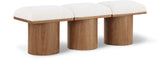 Pavilion Cream Boucle Fabric Bench 467Cream-3A Meridian Furniture