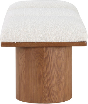 Pavilion Cream Boucle Fabric Bench 467Cream-3A Meridian Furniture