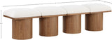 Pavilion Cream Boucle Fabric Bench 467Cream-4A Meridian Furniture