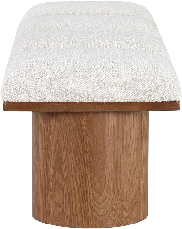 Pavilion Cream Boucle Fabric Bench 467Cream-4A Meridian Furniture