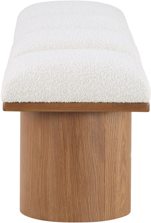 Pavilion Cream Boucle Fabric Bench 467Cream-4B Meridian Furniture