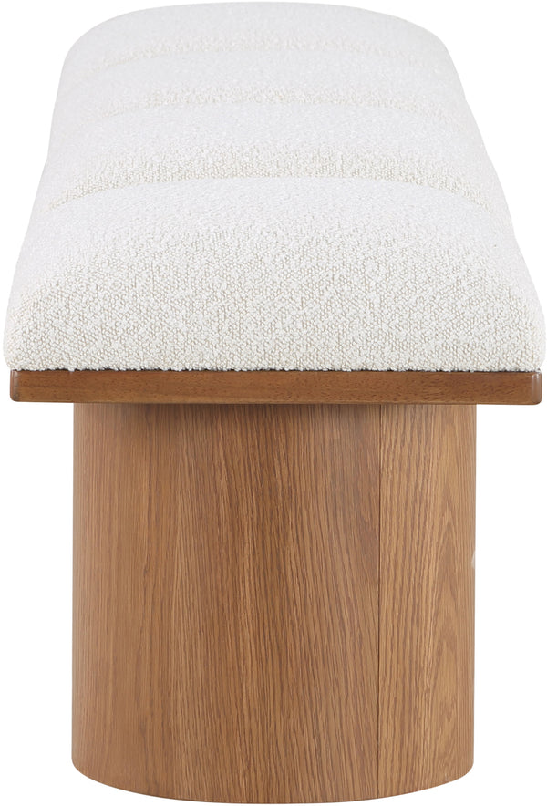 Pavilion Cream Boucle Fabric Bench 467Cream-4B Meridian Furniture