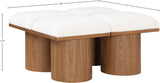 Pavilion Cream Boucle Fabric Bench 467Cream-4C Meridian Furniture
