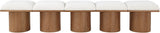 Pavilion Cream Boucle Fabric Bench 467Cream-5A Meridian Furniture