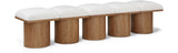 Pavilion Cream Boucle Fabric Bench 467Cream-5B Meridian Furniture