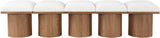 Pavilion Cream Boucle Fabric Bench 467Cream-5B Meridian Furniture