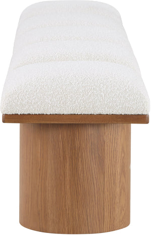 Pavilion Cream Boucle Fabric Bench 467Cream-5B Meridian Furniture