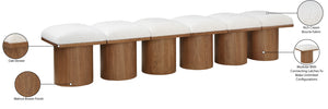 Pavilion Cream Boucle Fabric Bench 467Cream-6B Meridian Furniture