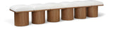 Pavilion Cream Boucle Fabric Bench 467Cream-6B Meridian Furniture