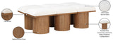 Pavilion Cream Boucle Fabric Bench 467Cream-6C Meridian Furniture