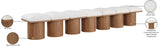 Pavilion Cream Boucle Fabric Bench 467Cream-7B Meridian Furniture
