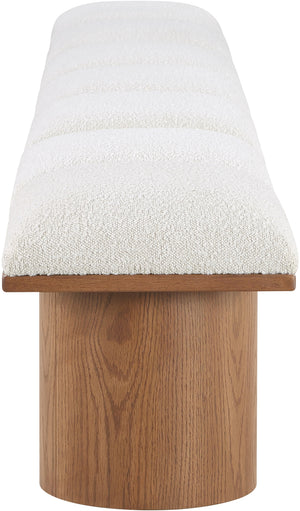 Pavilion Cream Boucle Fabric Bench 467Cream-7B Meridian Furniture