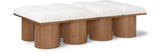 Pavilion Cream Boucle Fabric Bench 467Cream-8D Meridian Furniture