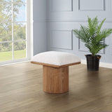 Pavilion Cream Boucle Fabric Bench/Stool 467Cream-C Meridian Furniture