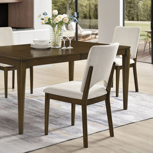 English Elm Contemporary Oak Veneer Extendable Dining Set with Four Upholstered Chairs for Modern Homes B011S02504