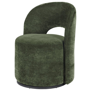 English Elm Quinto Velvet Swivel Chair with Sculpted Arch Back for Modern Living Spaces B062P441428