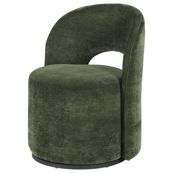 English Elm Quinto Velvet Swivel Chair with Sculpted Arch Back for Modern Living Spaces B062P441428