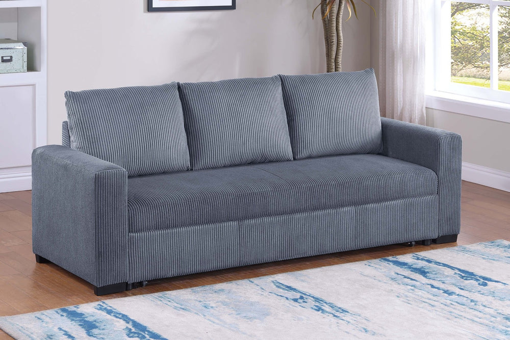 English Elm Convertible Sleeper Sofa with Corduroy Fabric Pull Out Bed for Modern Living Rooms B011P430421