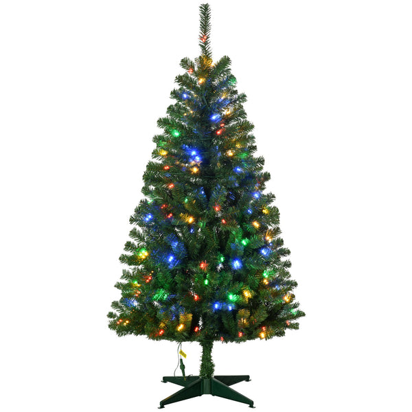 English Elm Homcom 5Ft Prelit Artificial Christmas Tree With 152 Led Lights, Auto Open & Festive Foliage Display W2225P249675