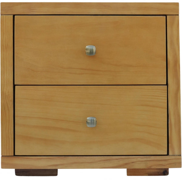HomeRoots Moma Modern Wooden Platform Bed with Nightstand – Sleek Design, Durable Construction & Storage Solution Oak Queen 468259