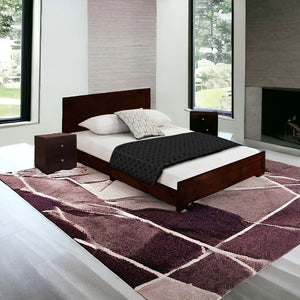 Homeroots Moma Espresso Wood Platform Twin Bed With Nightstand Espresso Wood 468264