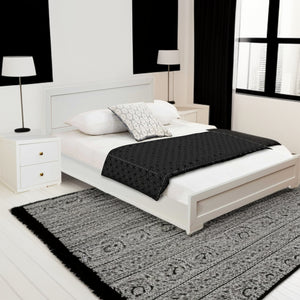 Homeroots Moma White Wood Platform Full Bed With Nightstand White Wood 468268