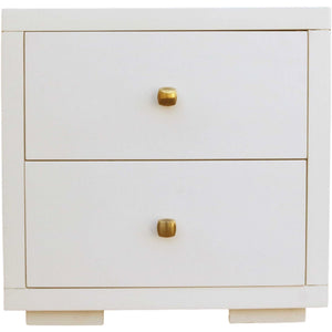 Homeroots Moma White Wood Platform Full Bed With Nightstand White Wood 468268