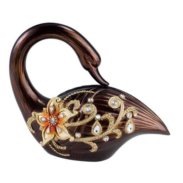 Homeroots 10" Bronze And Gold Polyresin Dove Statue Sculpture  Polyresin 468279