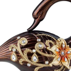 Homeroots 10" Bronze And Gold Polyresin Dove Statue Sculpture  Polyresin 468279