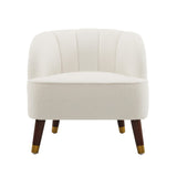 Christopher Knight Home® - Noble House - - Upholstered Barrel Accent Chair With Wooden Legs