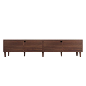 English Elm Rattan Door Media Console with Pine Legs Modern Farmhouse Tv Stand for Large Living Rooms N710P365042P