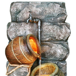 Homeroots 43" Brown/Orange Polyresin Sculpture  Polyresin 468303