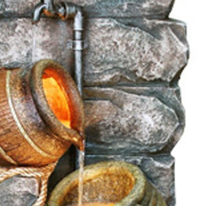 Homeroots 43" Brown/Orange Polyresin Sculpture  Polyresin 468303