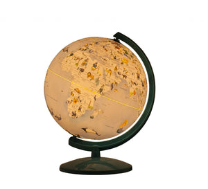 Homeroots 13" Animals Of The World Acrylic Globe With Led And Night Light  Acrylic 468342