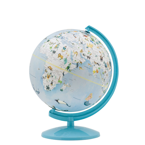 Homeroots 13" Animals Of The World Acrylic Globe With Led And Night Light  Acrylic 468342