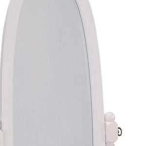 Homeroots White Oval Cheval Standing Mirror White Wood 468365