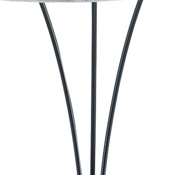 Homeroots 84" Beige And Espresso Brown Three Lights Tree Floor Lamp With Beige Drum Shade  Metal 468397