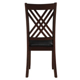 English Elm Black and Espresso Cross Back Side Chairs (Set Of 2)