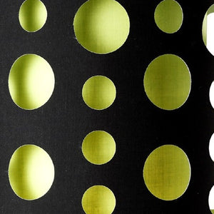 HomeRoots 33" Modern Silver Metal Table Lamp with Bold Black & Green Drum Shade for Stylish Interiors 468446