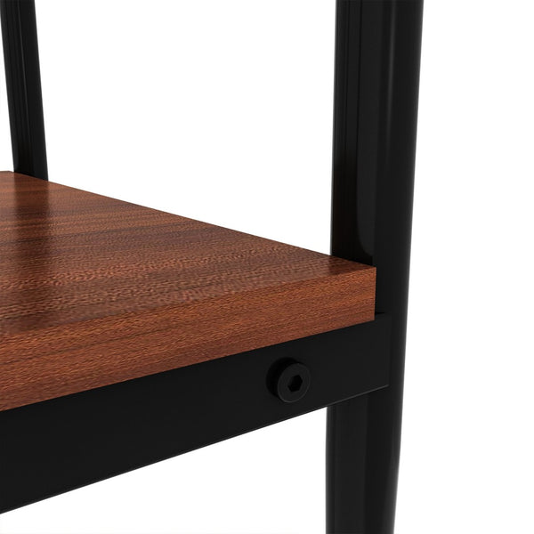 English Elm Set Of 2 Modern Rectangle End Tables With Tempered Glass Top And Mdf Shelf For Stylish Living Room W241P184246-GIGA