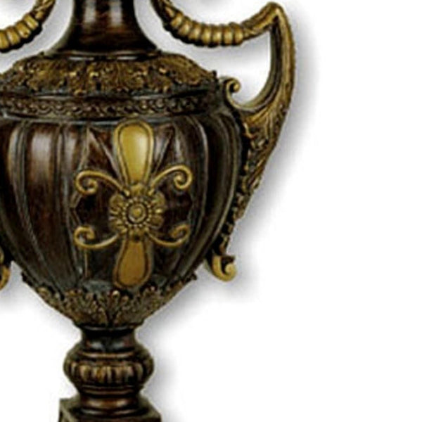 HomeRoots 31" Elegant Gold Bedside Lamp with Beige Bell Shade – Perfect for Cozy Reading and Stylish Decor! 468482