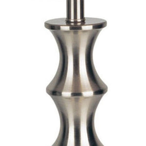 Homeroots 30" Black Solid Wood Bedside Table Lamp With White Shade   468489