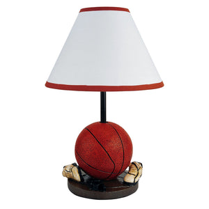 Homeroots 15" Orange Bedside Table Lamp With White Shade   468500