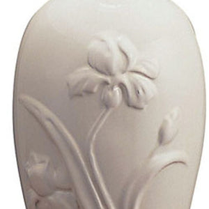 Homeroots 26”  Ivory Iris Urn Shape Table Lamp Ivory,Beige  468538