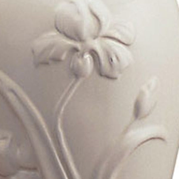 Homeroots 26”  Ivory Iris Urn Shape Table Lamp Ivory,Beige  468538