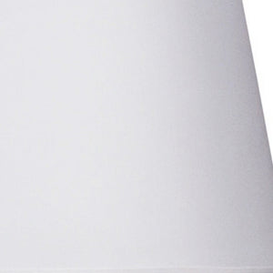 Homeroots 29" Silver Metal Table Lamp With White Classic Empire Shade   468549