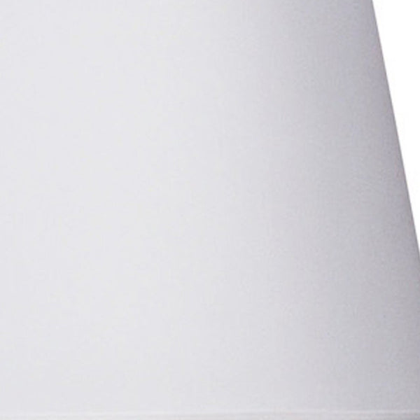 Homeroots 29" Silver Metal Table Lamp With White Classic Empire Shade   468549