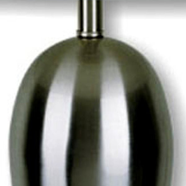 HomeRoots 29" Nickel Metal Urn Table Lamp - Elegant White Empire Shade for Timeless Home Décor & Versatile Lighting 468564