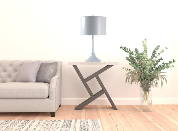HomeRoots 25" Elegant Metal Table Lamp with Classic Drum Shade for Modern and Traditional Decor Spaces White 468569